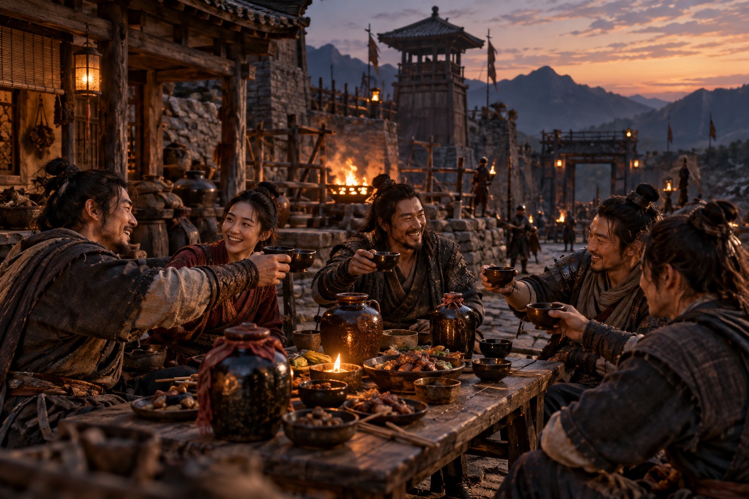 清风寨古风聚会场景